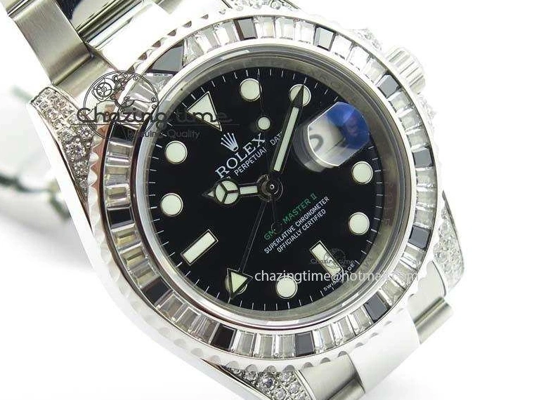 MiroTime 0405 GMT-Master II 116759 SS Bp-Maker Black Ruby Crystal Black Dial On SS Bracelet A UrbanChic 3767